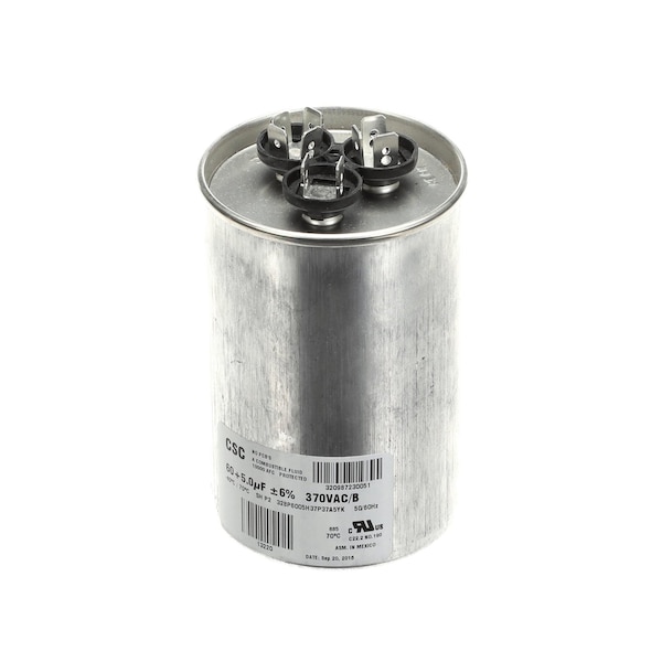 Dual Run Capacitor, 60/5Mfd, 370V, Round
